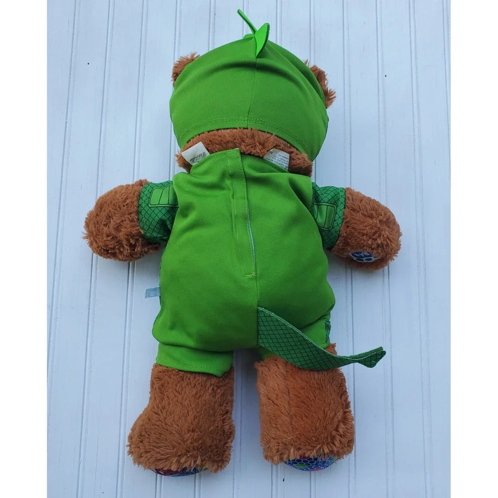 Build-A-Bear PJ Masks Gekko Teddy Bear Plush Brown Green‎ Superhero Costume